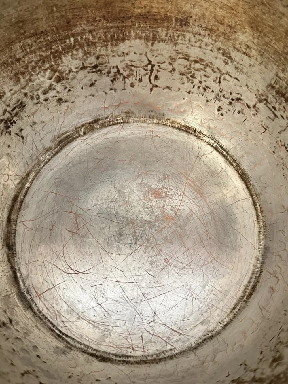 Vintage Ruffoni Italy Hammered 8 Quart Tin Lined Copper Cooking Stock Pot